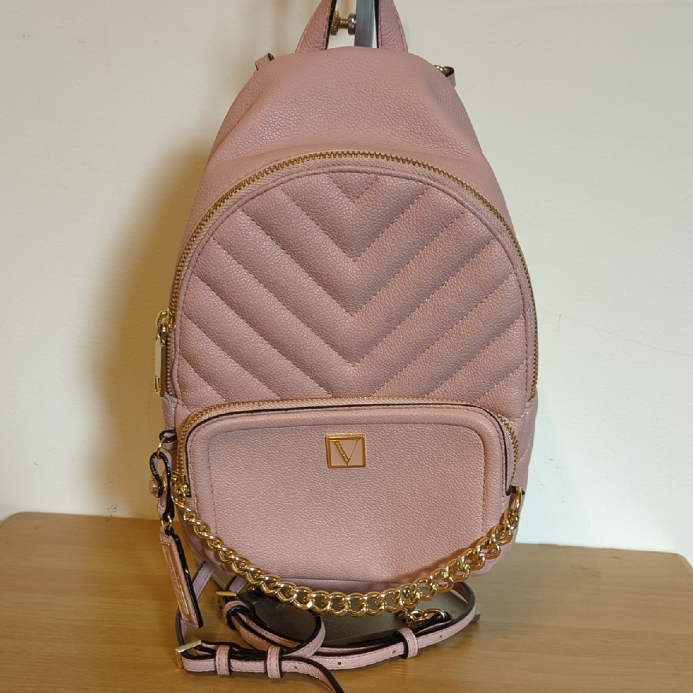 Victoria's Secret Blush Backpack with Gold Accents